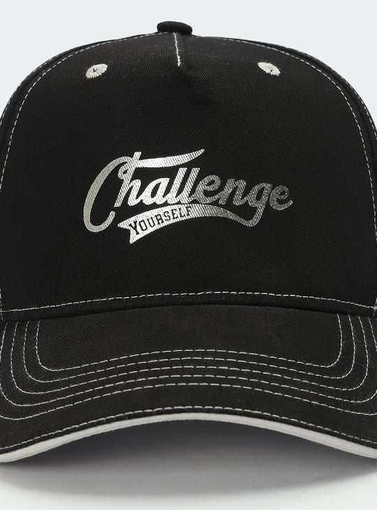 Women Foil Print Denim Baseball Cap