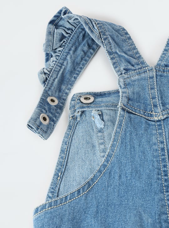 Girls Denim Dungaree with T-shirt