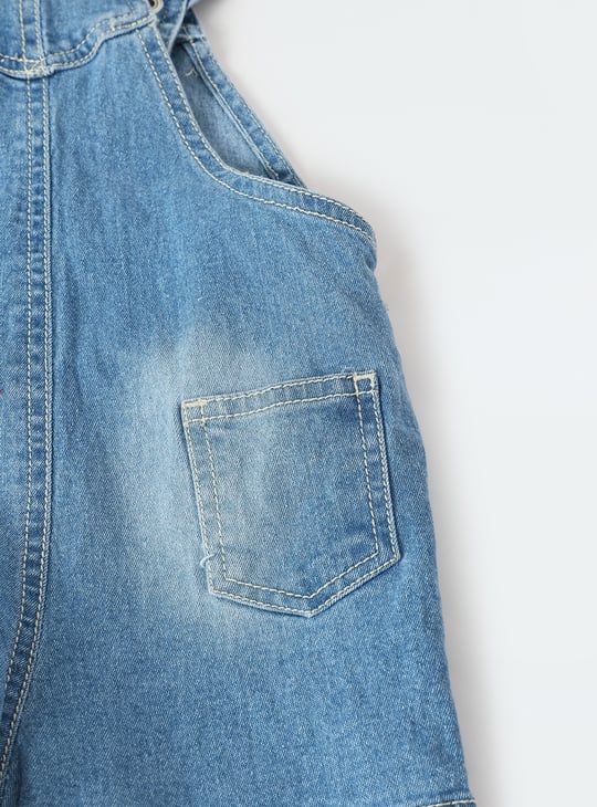 Girls Denim Dungaree with T-shirt