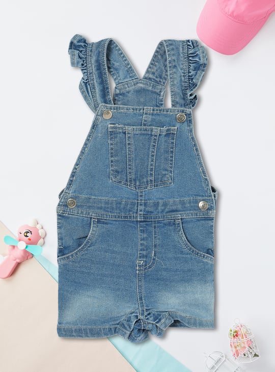 Girls Denim Dungaree with T-shirt