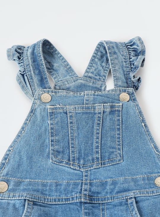 Girls Denim Dungaree with T-shirt