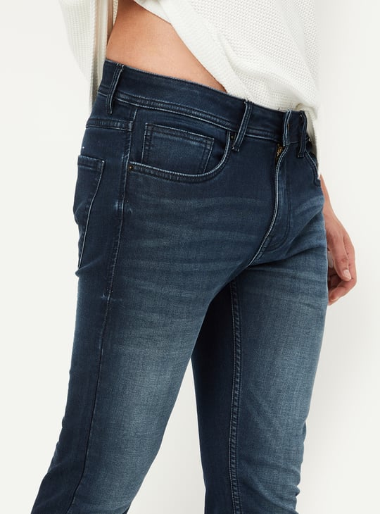 Men Skinny Fit Washed Jeans Jeans