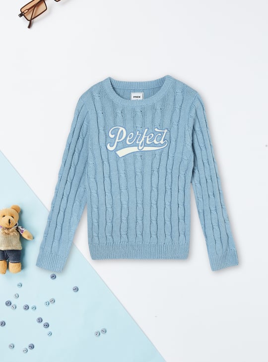 Girls Cable Knit Sweater