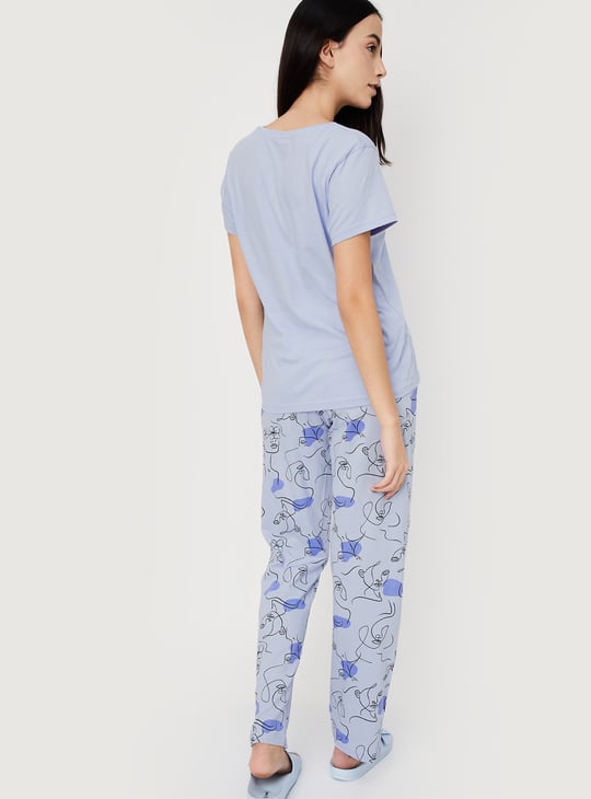 Women Printed PJ Set
