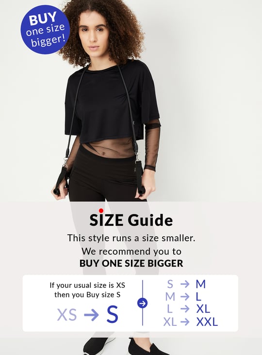 Women Mesh Layered Sports T-shirt