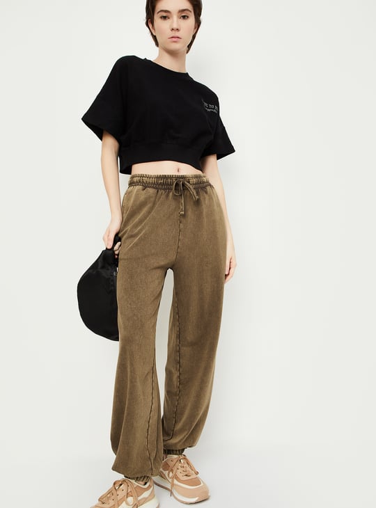 Women Acid Washed Athleisure Joggers