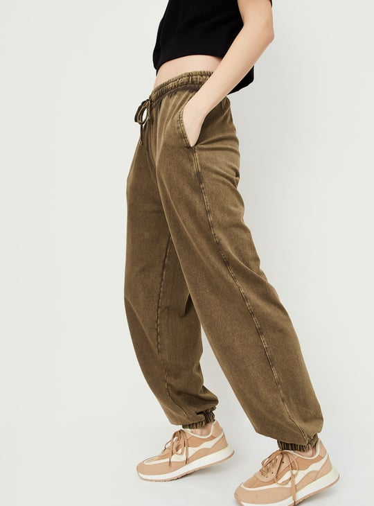 Women Acid Washed Athleisure Joggers