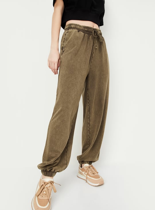 Women Acid Washed Athleisure Joggers