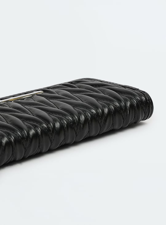 Women Quilted Zip Around Wallet