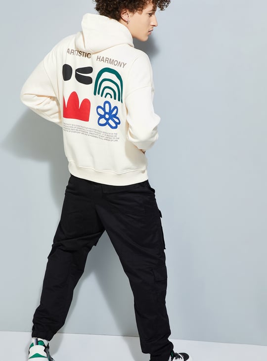 URB_N Men Oversized Back Printed Hoodie