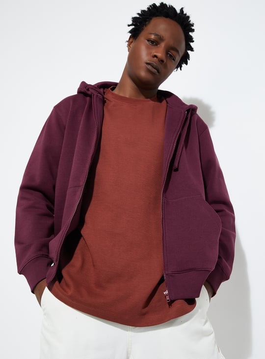 URB_N Men Solid Hooded Sweatshirt