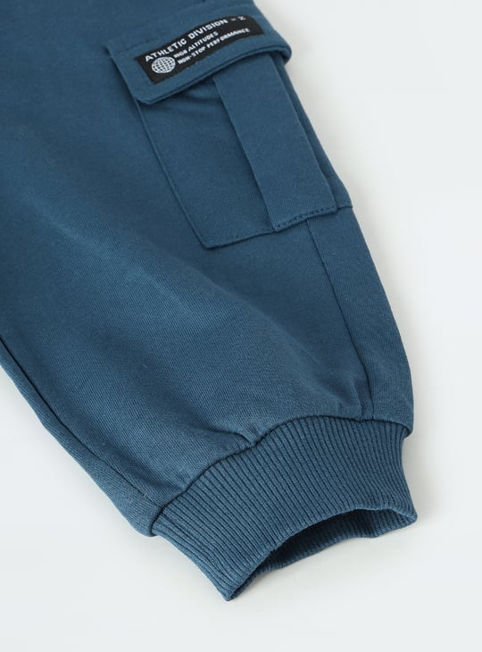 Boys Solid Cargo Joggers
