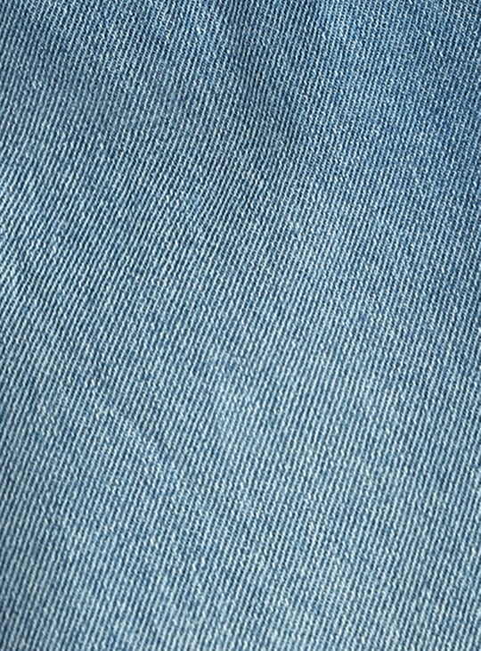 Girls Washed Belted Jeans