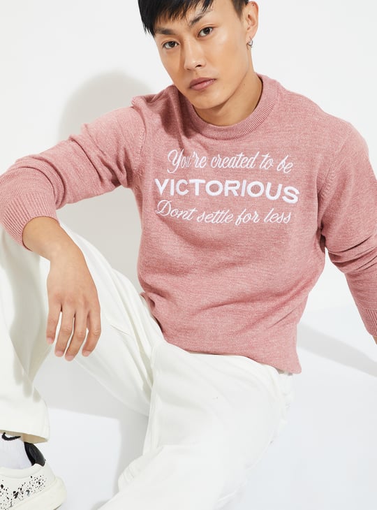 URB_N Men Embroidered Sweater