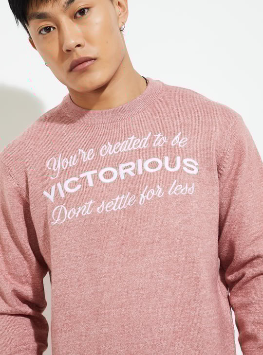 URB_N Men Embroidered Sweater