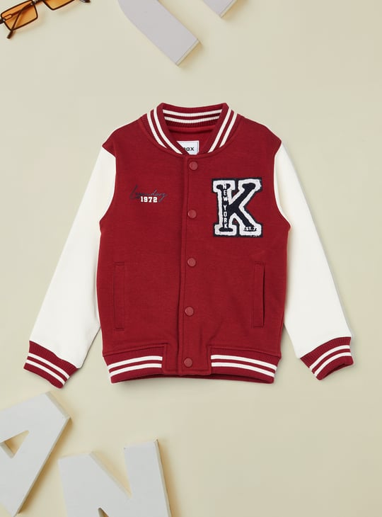 Boys Applique Varsity Jacket