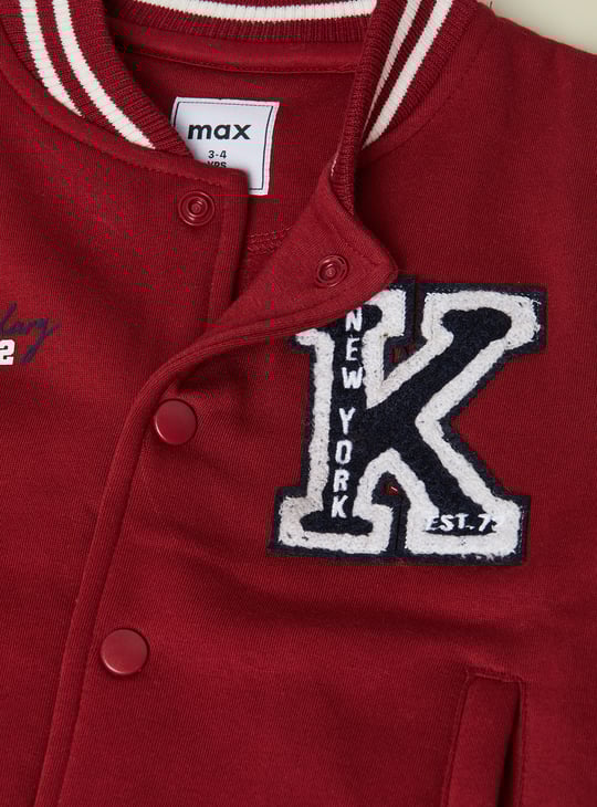 Boys Applique Varsity Jacket