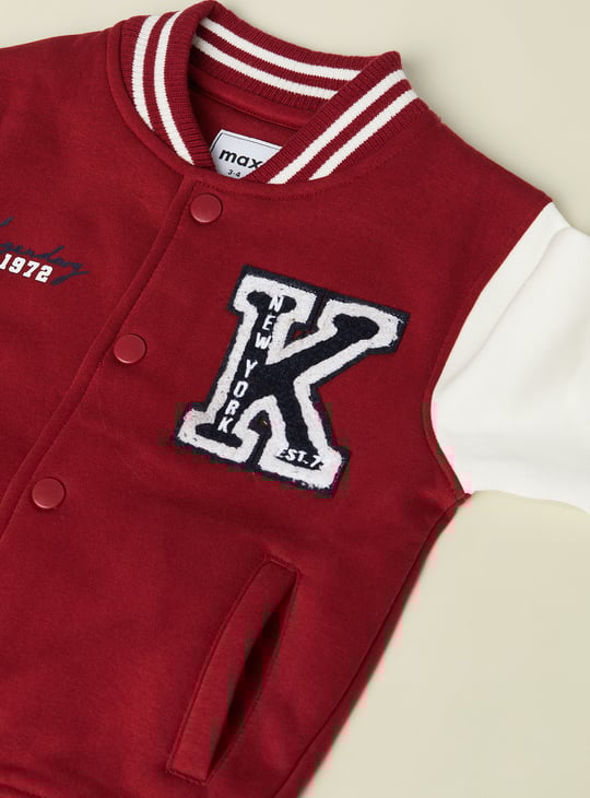 Boys Applique Varsity Jacket