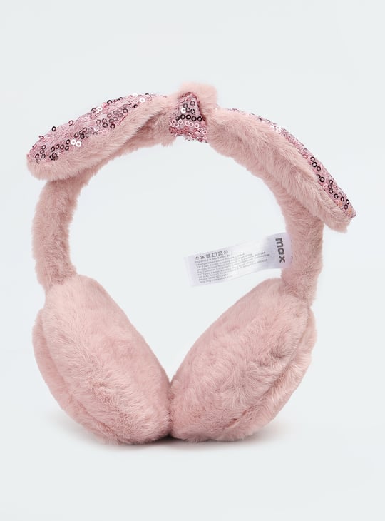 Women Embellished Bow Detail Earmuffs