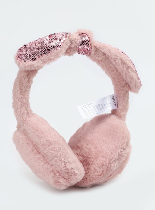Women Embellished Bow Detail Earmuffs