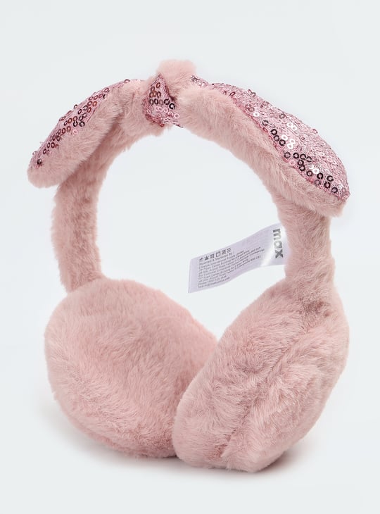 Women Embellished Bow Detail Earmuffs