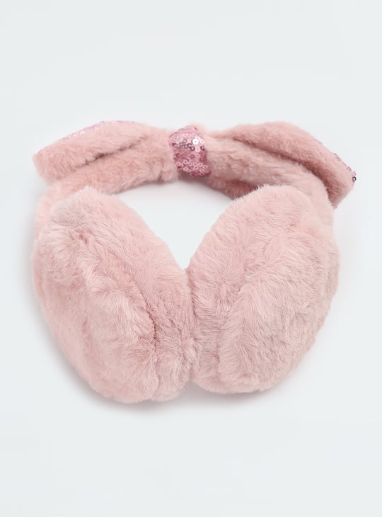 Women Embellished Bow Detail Earmuffs
