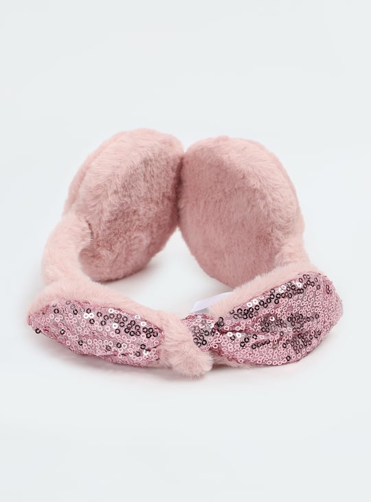 Women Embellished Bow Detail Earmuffs