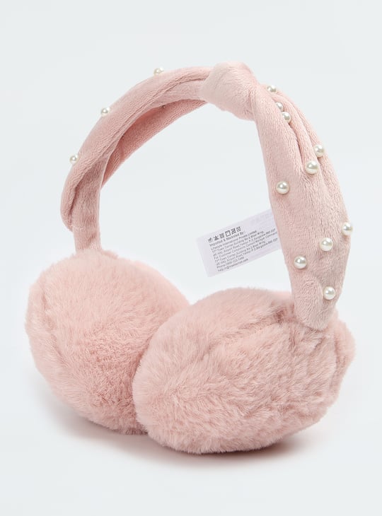 Girls Pearl Embellished Earmuffs