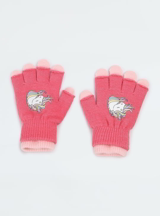 Kids Unicorn Printed Gloves