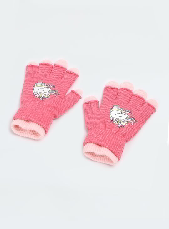 Kids Unicorn Printed Gloves