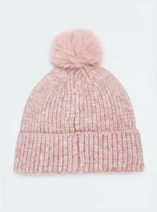 Women Knitted Beanie with Pom Pom