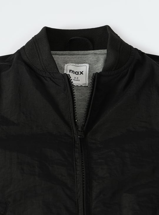 Boys Solid Bomber Jacket Solid