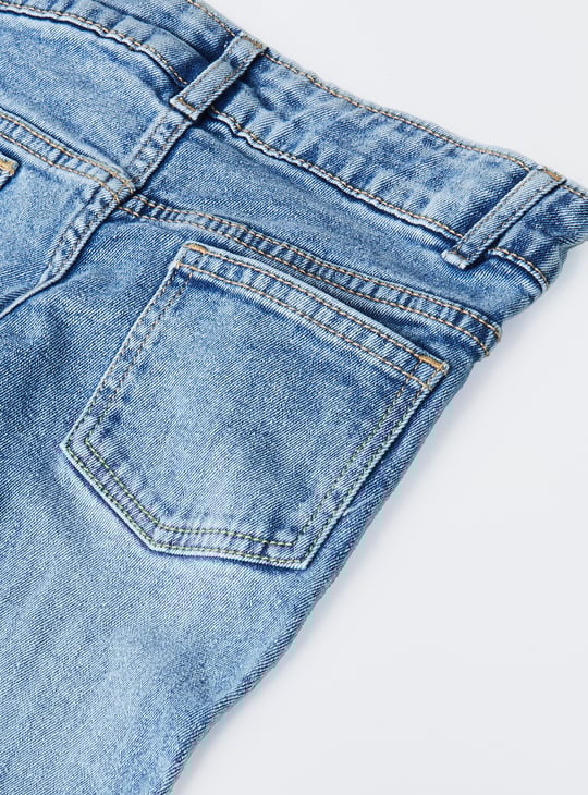 Girls Washed Flared Jeans