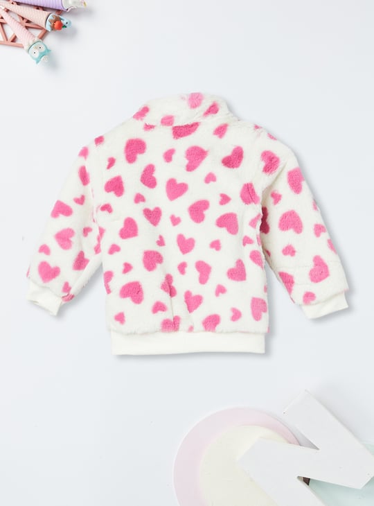 Girls Printed Fleece Jacket
