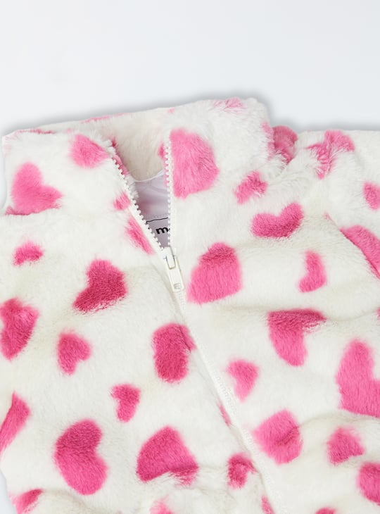 Girls Printed Fleece Jacket