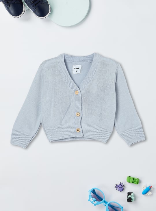 Girls Solid Cardigan
