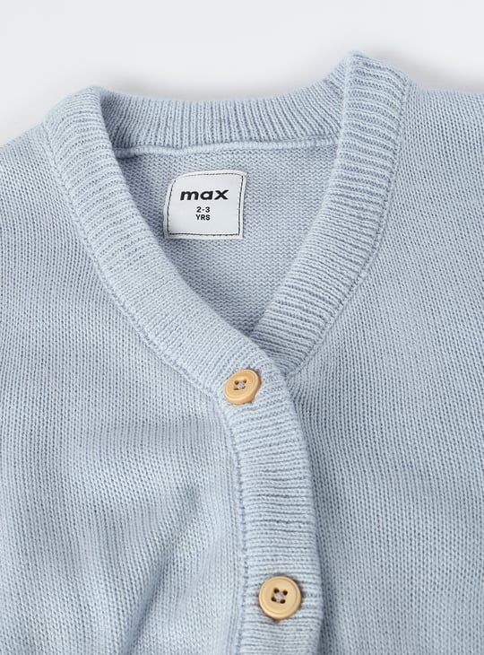 Girls Solid Cardigan