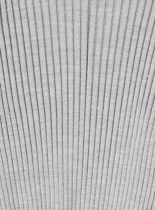 Girls Ribbed Sweater with Twisted Hem