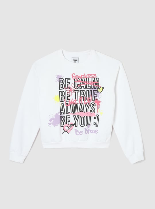 Girls Graffiti Print Sweatshirt