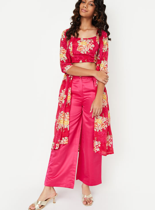 Girls Floral Printed Co-Ords Set