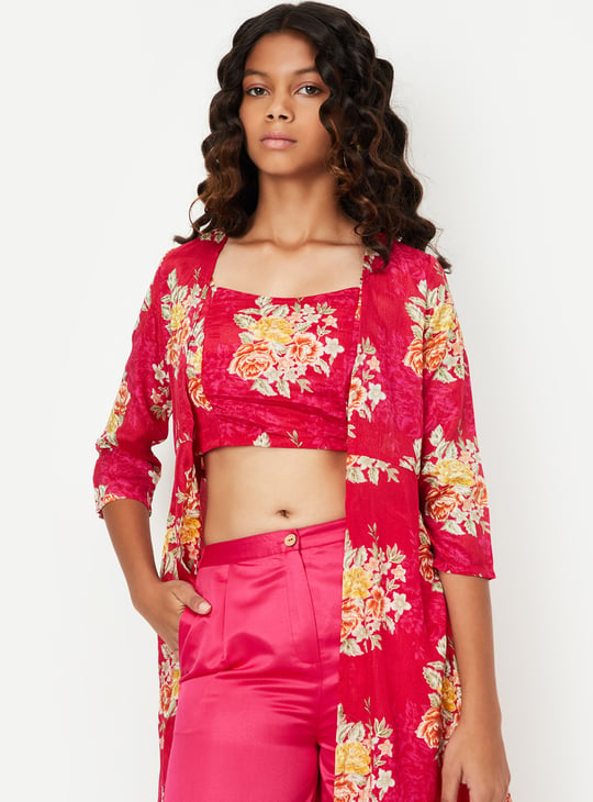 Girls Floral Printed Co-Ords Set