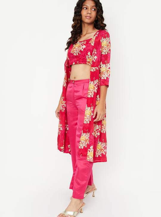 Girls Floral Printed Co-Ords Set