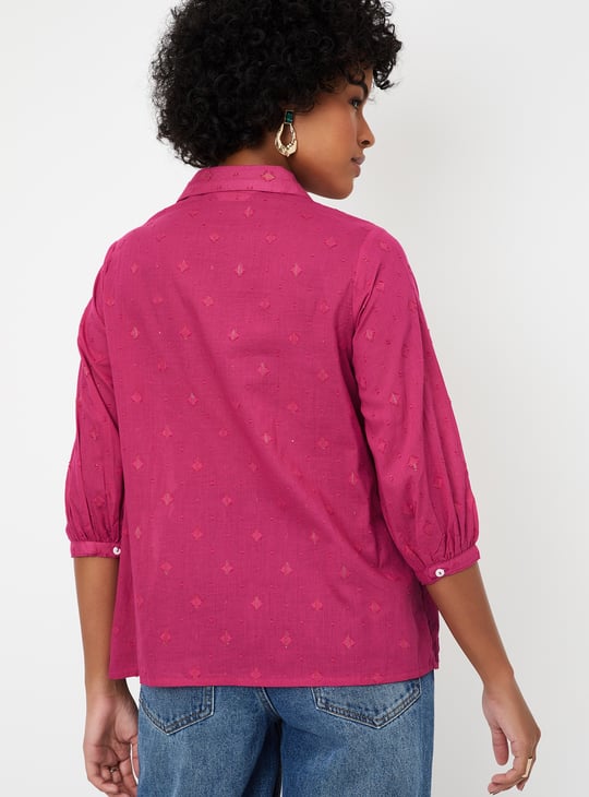 Women Woven Design Tunic