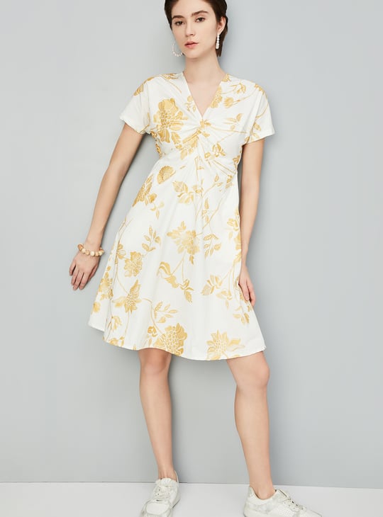 Women Floral Printed A-Line Dress Printed