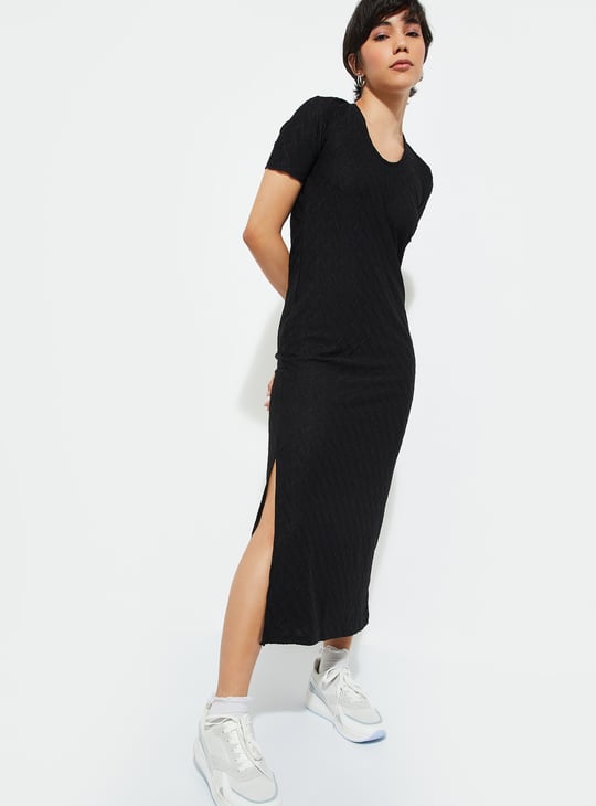ALAYA F x URB_N Women Textured Bodycon Dress