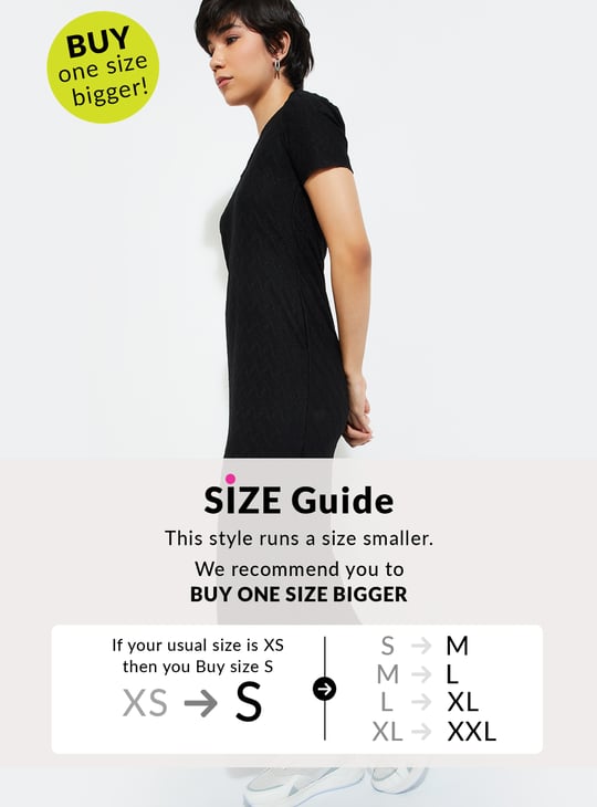 ALAYA F x URB_N Women Textured Bodycon Dress