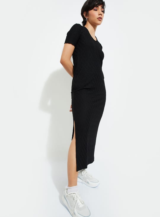 ALAYA F x URB_N Women Textured Bodycon Dress