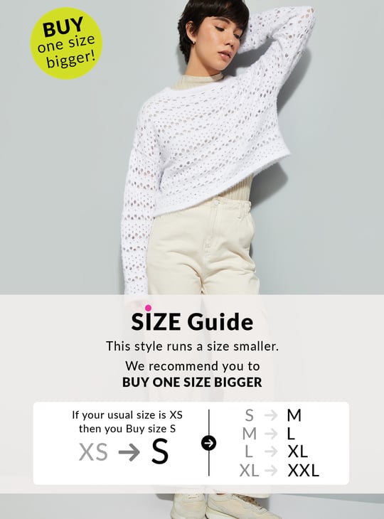 ALAYA F x URB_N Women Open Knit Sweater
