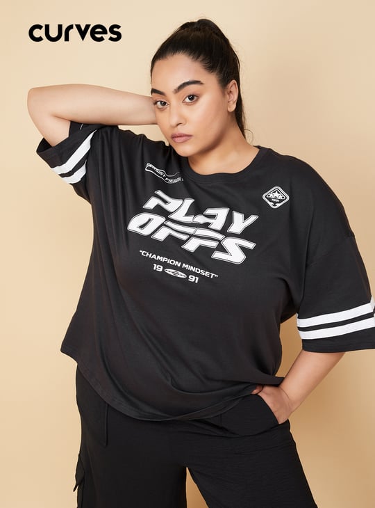 Women Oversized Graphic Sports T-shirt
