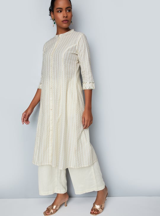 Women Foil Printed Kalidar Kurta